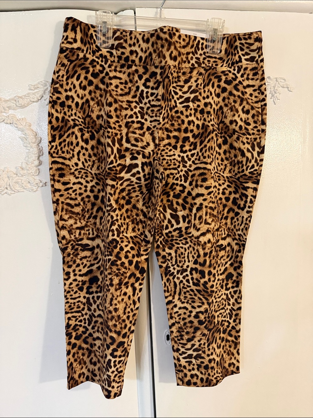 INC International Concepts Cheetah Print Capri Pants - Tan & Black